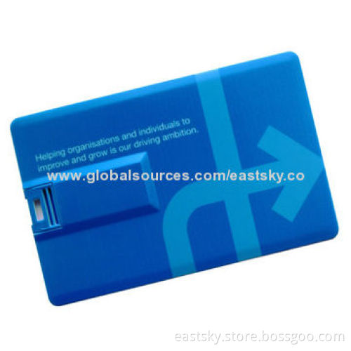 Custom Name Card Style USB Drive, Full Colorful Logo Imprinting, USB2.0 Host Interface